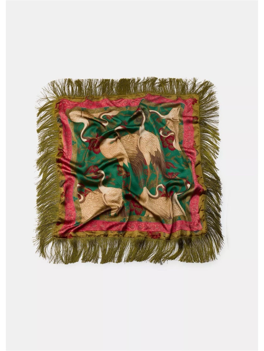 VIRAL Zara Heron Fringe Scarf - Picture 2 of 6